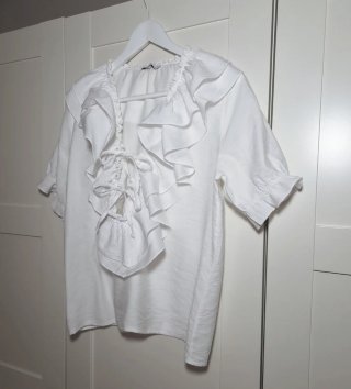 Camiseta blanca algodón talla M renatta&go