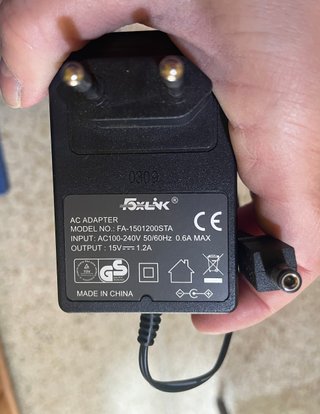Alimentatore Foxlink FA-1501200STA 15V 1.2A