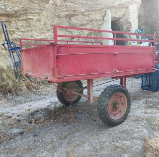 Remolque para mula mecánica rojo