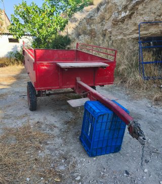 Remolque para mula mecánica rojo