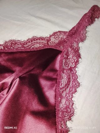 Camisón lencero sexy encaje morado