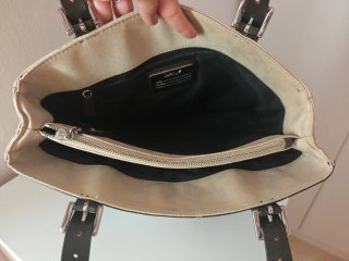 Bolso de señora DKNY beige y negro
