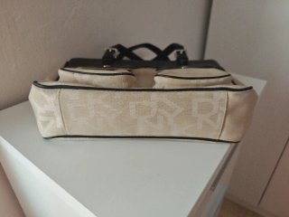 Bolso de señora DKNY beige y negro