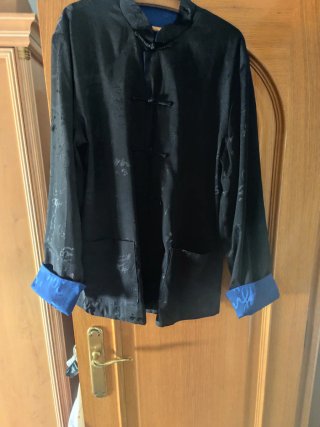 Camisa china reversible azul-negra