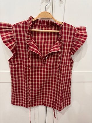 Camisa cuadros mujer sin manga