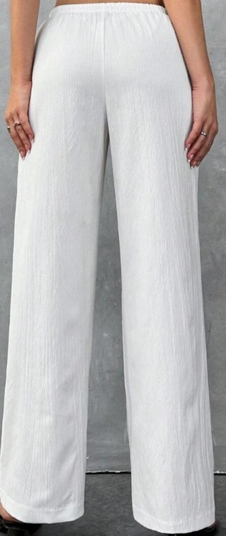 Pantalón blanco ancho Mujer