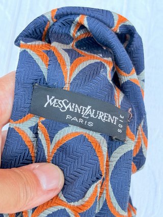 Cravatta seta Yves Saint Laurent vintage