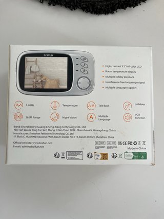 Cámara Vigilancia Bebé + Monitor