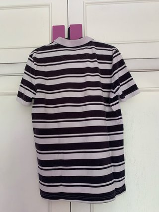 Polo Massimo Dutti Rayas blanco y negro
