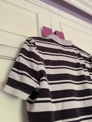 Polo Massimo Dutti Rayas blanco y negro
