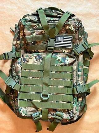 Mochila Militar Táctica Verde Camuflaje 50 Litros