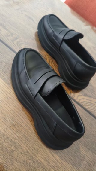Zapatos Zara Talla 42 Plataforma Negros