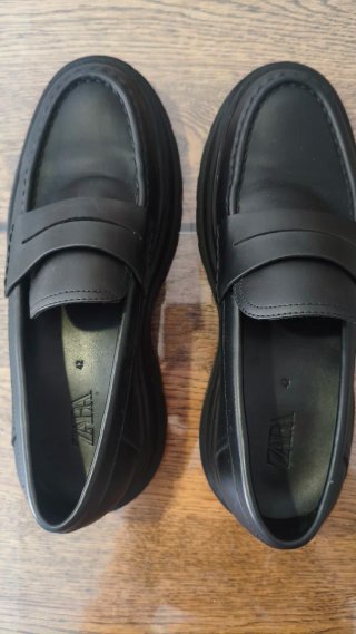 Zapatos Zara Talla 42 Plataforma Negros