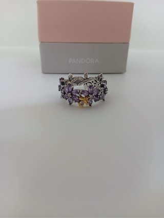 Anillo Pandora Flor Lila Talla 54