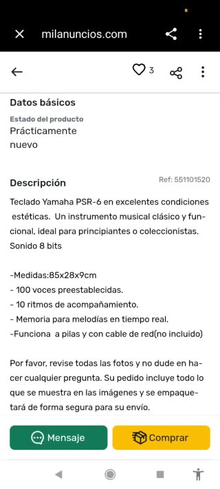 Teclado Yamaha PSR-6 Portatone