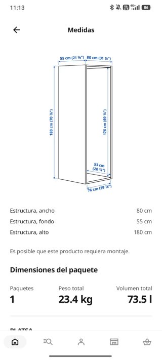 Armario Vitrina Platsa Ikea Blanco