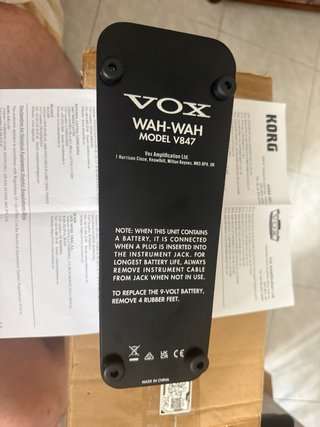 Pedal Vox V847 Wah-Wah Guitarra