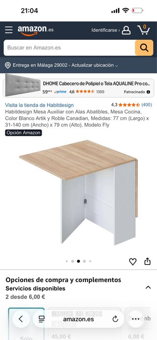 Mesa Auxiliar Plegable Habitdesign
