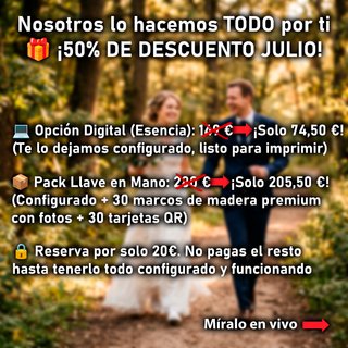 Fotos que cobran vida en la mesa de tus invitados