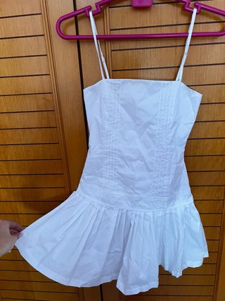 Vestido blanco corto XS con etiqueta
