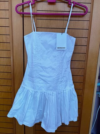Vestido blanco corto XS con etiqueta