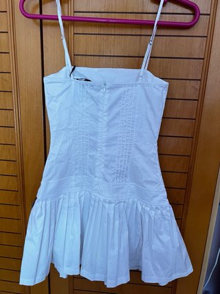 Vestido blanco corto XS con etiqueta