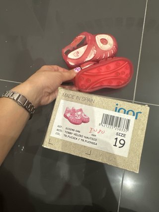 Chanclas Bebé Rojas Ancla y Salvavidas