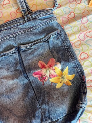 Bolso vaquero con flores