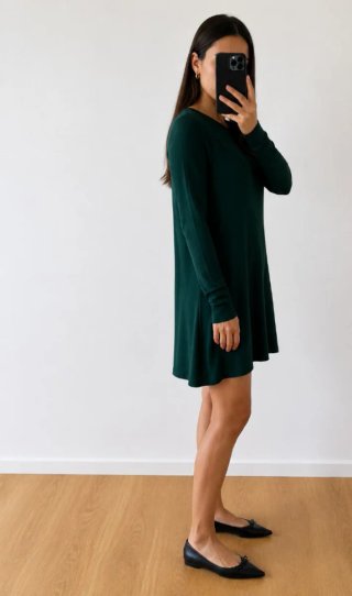 Vestido verde Stradivarius talla S