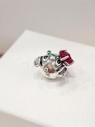 Charm Pandora Stitch con Rosa Roja