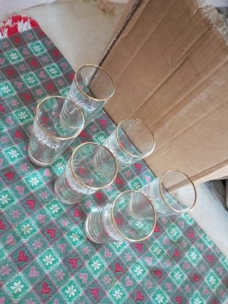 Set 6 Bicchieri Old Smuggler Whisky Dorati