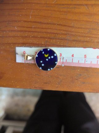 Colgante Oro Murano Luna Estrellas