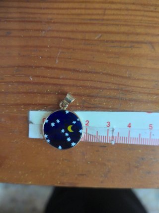 Colgante Oro Murano Luna Estrellas