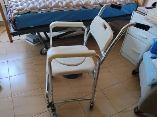 Sillas WC dependencia blanca 80. Azul 35