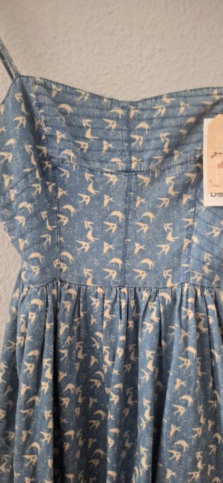 Vestido tirantee chica algodón dibujos golondrinas