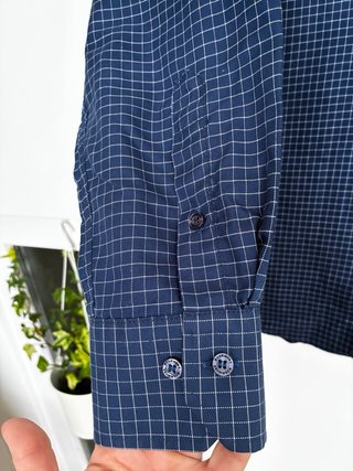 Camisa de cuadros azul Rushmore