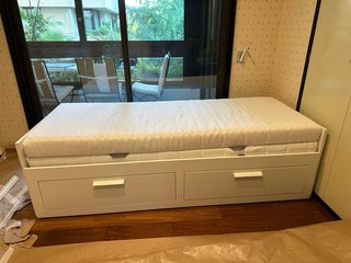 Cama nido IKEA BRIMNES blanca con cajones