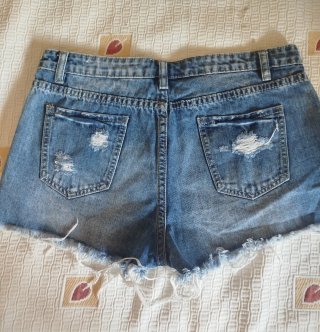 Vaqueros cortos mujer LAULIA desgastados talla XL