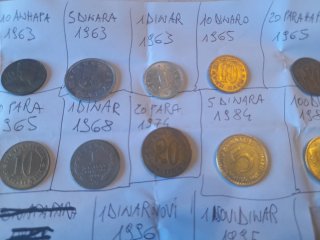 21 monete Jugoslavia varie annate