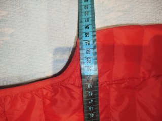 Chaleco acolchado rojo Talla M con bolsa