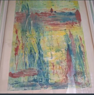 Pintura original en marco de madera