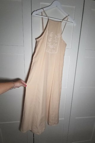 Vestido halter de algodón talla XS Zara