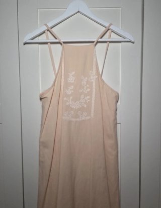 Vestido halter de algodón talla XS Zara