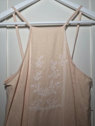 Vestido halter de algodón talla XS Zara