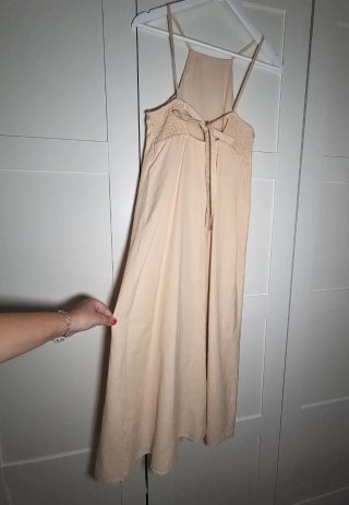 Vestido halter de algodón talla XS Zara