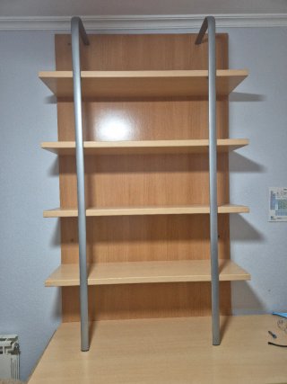 Estantería madera y metal 4 baldas