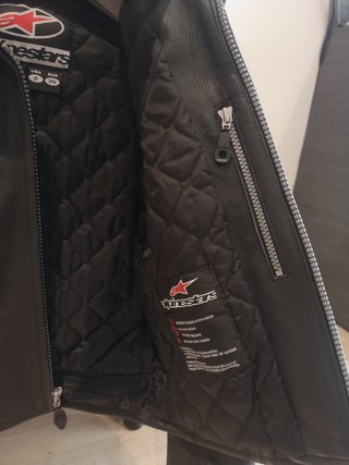 Chaqueta Cuero Moto Mujer Talla 38 Negra