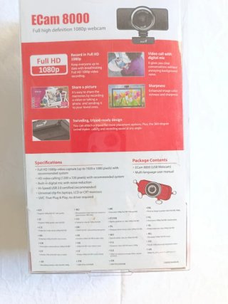 Webcam Genius ECam 8000 *Magnífica