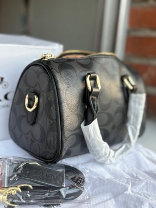 Bolso Coach Negro y Gris