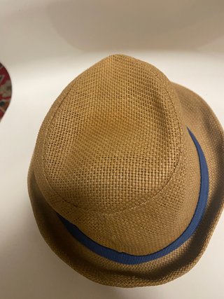 Cappello Trilby Beige Taglia 59 con Fascia Blu
